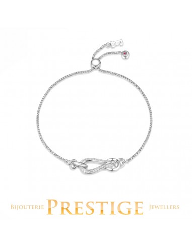 ELLE "COALESCE" RHODIUM PLATED PAVE CZ BRACELET 9" à prix réduit toute l'année