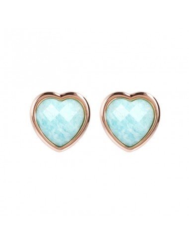 Bronzallure Heart Shaped  Turquoise - Amazon Studs Economisez 