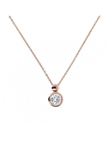 Bronzallure Cubic Zirconia Round Pendant Necklace JUSQU'A -70%! 