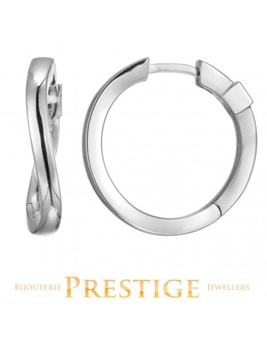 ELLE "LUNA" RHODIUM PLATED 20MM TWISTED HOOPS suggérées chez