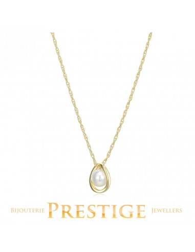 ELLE "LUNA" GOLD PLATED GENUINE 6-6.5MM WHITE PEARL NECKLACE 17"+3" EXTENSION 50% de réduction en Octobre 2024