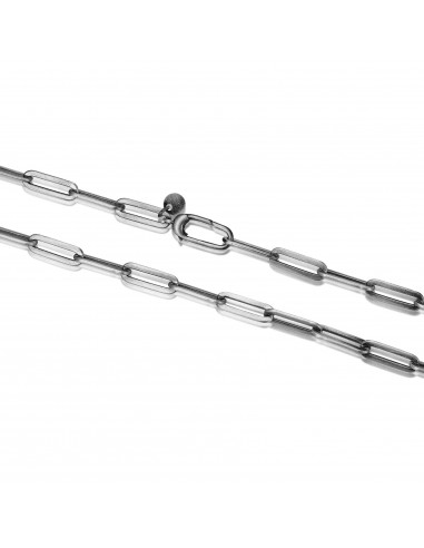 ETHOS BRUSHED GUN METAL PAPER CLIP CHAIN 24" votre