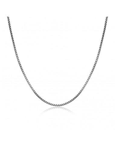 ETHOS BRUSHED GUN METAL 040 ROUND BOX CHAIN 20" soldes