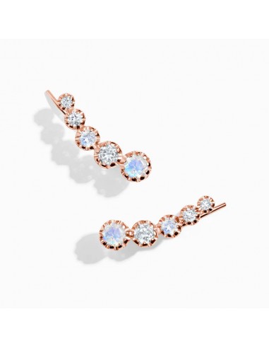 MoonMagic 925 & 14KT Rose Gold Vermeil Moonstone Earrings - Arise Climbers s'inspire de l'anatomie humaine