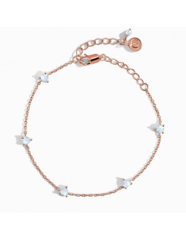 MoonMagic 925 & 14KT Rose Gold Vermeil Moonstone Station Bracelet - Never Without You paiement sécurisé