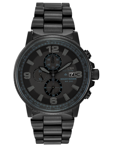 Citizen Eco-Drive Nighthawk Mens Watch Véritable concentré