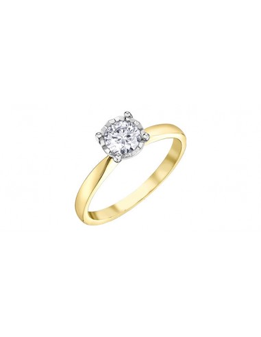 Ladies 10 Karat Gold Illuminaire Diamond Solitaire 10.50CT rembourrage situé sous