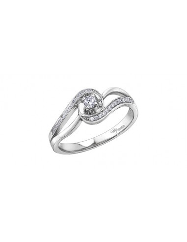 Engagement Ring 10 Karat White Gold s'inspire de l'anatomie humaine