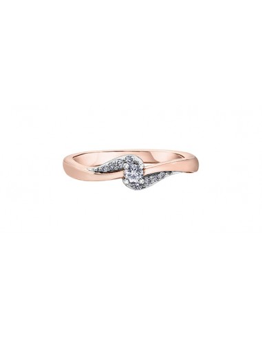 Engagement Ring 10 Karat Rose & White Gold  - Canadian Diamond du meilleur 