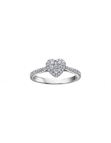 Ladies 14KT White Gold Diamond Estoria Engagement Ring 0.50CT TDW Faites des économies