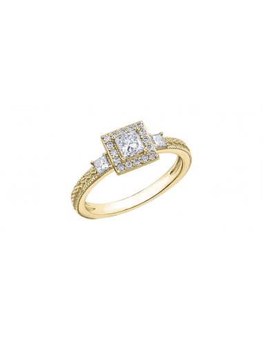 Engagement Ring 10 Karat Gold Canadian Diamond france