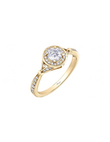 Engagement Ring 10 Karat Yellow Gold  - Canadian Diamond de France