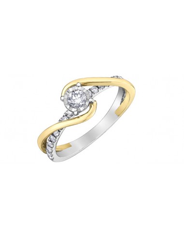 Ladies 10 Karat Gold Illuminaire Diamond Engagement Ring à prix réduit toute l'année