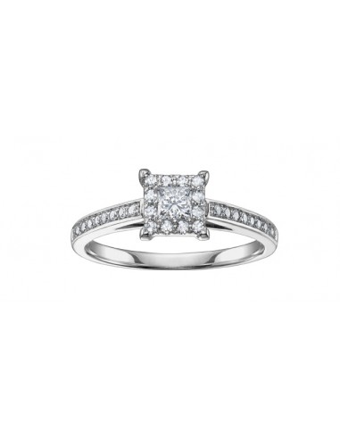 Engagement Ring 10 Karat Gold - Princess Cut Livraison rapide