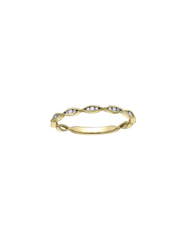 Diamond Band 10 Karat Gold (0.08CT TDW) le des métaux précieux