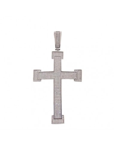 Pendant - Sterling Silver 925 Large CZ Cross outlet