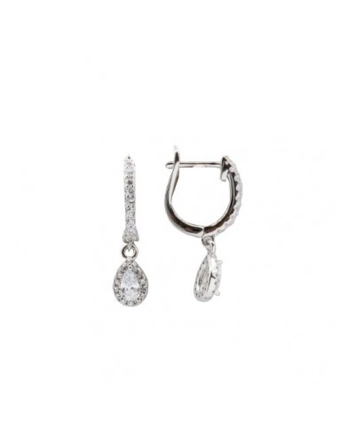 Earrings - Sterling Silver 925 CZ Halo Teardrops À commander