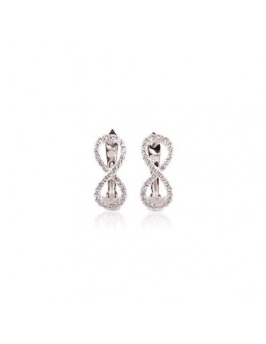 Earrings - Sterling Silver 925 CZ Vertical Infinity Huggies Toutes les collections ici