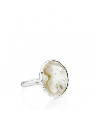 Tous Silver Camee Ring with Mother-of-Pearl 712325600 Faites des économies