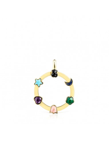 Tous Gold Vermeil Glory Pendant with Gemstones 918594500 Pour