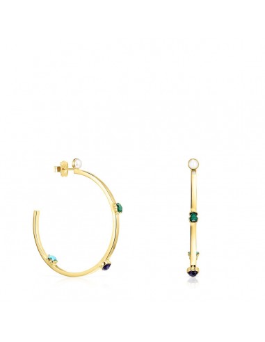 Tous Large Glory Earrings in Gold Vermeil with Gemstones 918593520 votre restaurant rapide dans 