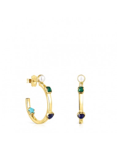 Tous Small Glory Earrings in Gold Vermeil with Gemstones 918593510 chez Cornerstreet bien 