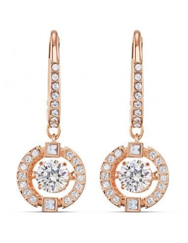 Swarovski Sparkling Dance Pierced Earrings, White, Rose-gold tone plated 5504753 paiement sécurisé