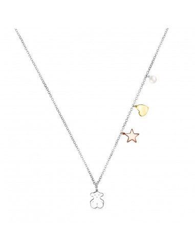 Tous Silver Sweet Dolls Necklace with Gold Vermeil, rose Gold Vermeil and Pearl 818022550 Amélioration de cerveau avec