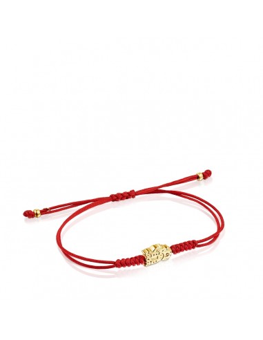 Tous Chinese Horoscope Horse Bracelet in Gold and Red Cord 918431030 vous aussi creer 