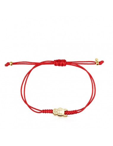 Tous Chinese Horoscope Rabbit Bracelet in Gold and Red Cord 918431050 le des métaux précieux