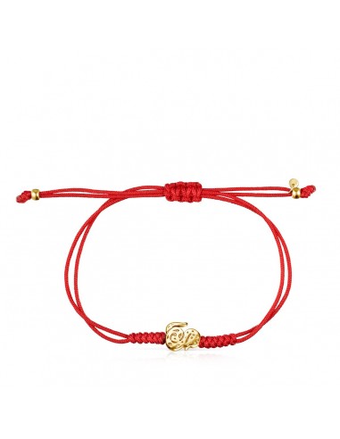 Tous Chinese Horoscope Snake Bracelet in Gold and Red Cord 918431110 ou a consommer sur place