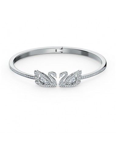 Swarovski Dancing Swan Bangle, White, Rhodium plated 5534849 50-70% off 