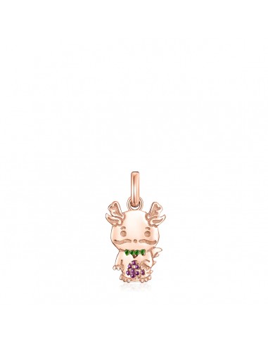 Tous Chinese Horoscope Dragon Pendant in Rose Gold Vermeil, Ruby and Chrome Diopside 918434560 s'inspire de l'anatomie humaine