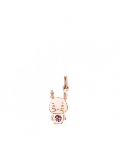 Tous Chinese Horoscope Rabbit Pendant in Rose Gold Vermeil with Ruby 918434550 Fin de série