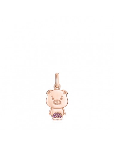 Tous Chinese Horoscope Pig Pendant in Rose Gold Vermeil with Ruby 918434540 vous aussi creer 