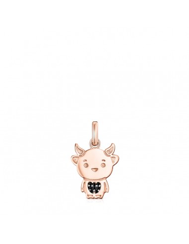 Tous Chinese Horoscope Ox Pendant in Rose Gold Vermeil with Spinel 918434510 commande en ligne