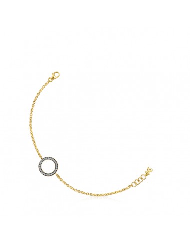 Tous Nocturne disc Bracelet in Gold Vermeil with Diamonds 918441610 Profitez des Offres !