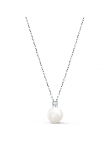 Swarovski Treasure Pearl Necklace, White, Rhodium plated 5563288 shop