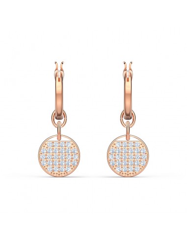 Swarovski Ginger Mini Hoop Pierced Earrings, White, Rose-gold tone plated 5567528 vente chaude votre 