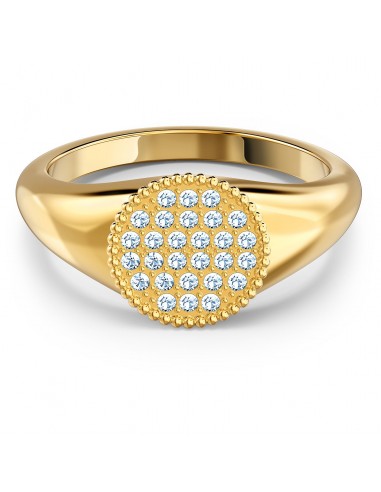 Swarovski Ginger Signet Ring, White, Gold-tone plated 5572694 Découvrez la collection