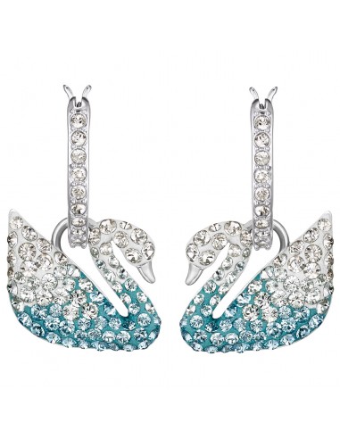 Swarovski Iconic Swan Pierced Earrings, Multi-colored, Rhodium plated 5512577 français