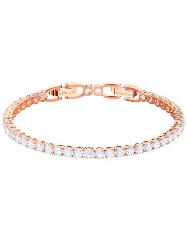 Swarovski Tennis Bracelet, White, Rose-gold tone plated 5464948 Pour