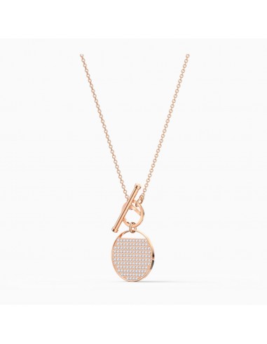 Swarovski Ginger T Bar Necklace, White, Rose-gold Tone Plated 5567529 vente chaude votre 