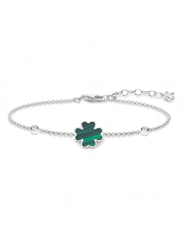 Thomas Sabo Riviera Colours Green Cloverleaf Bracelet A1766-478-6-L19v Economisez 