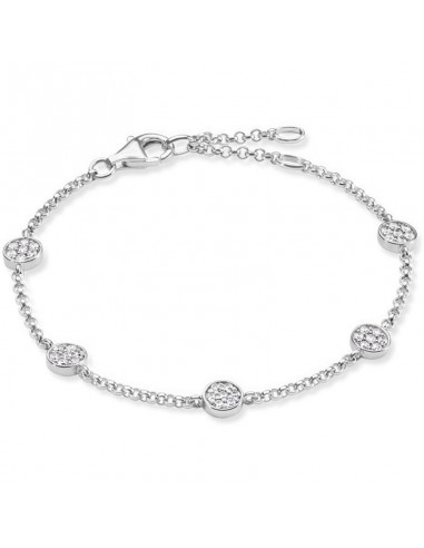 Thomas Sabo Sterling Silver Glam & Soul Bracelet A1330-051-14-L19.5V Faites des économies